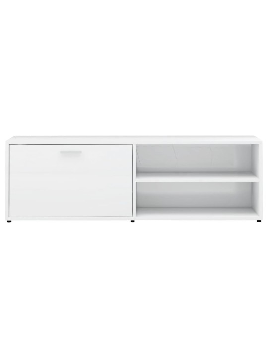 TV stolek bílý s vysokým leskem 120x34x37 cm kompozitní dřevo