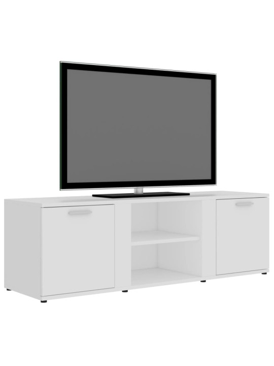 TV stolek bílý 120 x 34 x 37 cm kompozitní dřevo