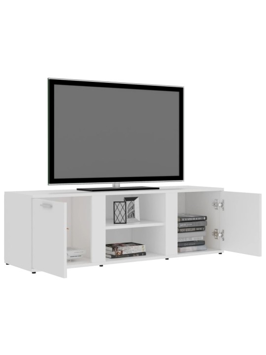 TV stolek bílý 120 x 34 x 37 cm kompozitní dřevo