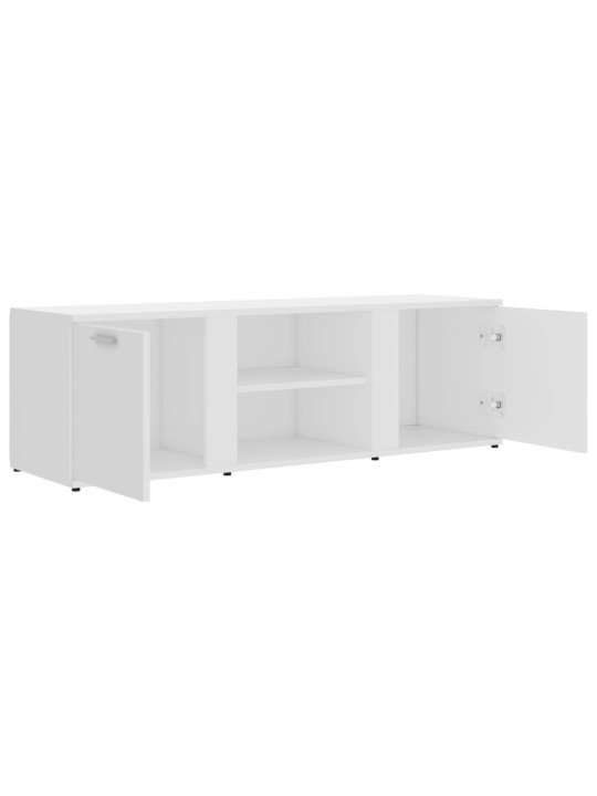 TV stolek bílý 120 x 34 x 37 cm kompozitní dřevo