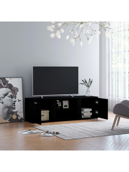 TV stolek černý 120 x 34 x 37 cm kompozitní dřevo