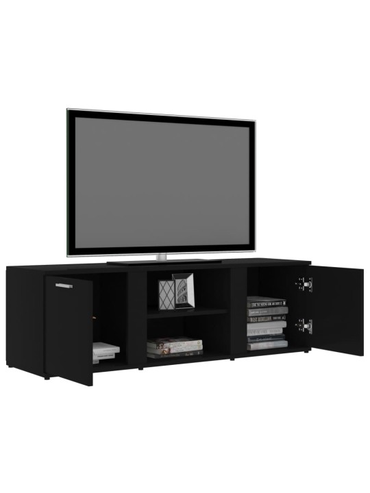 TV stolek černý 120 x 34 x 37 cm kompozitní dřevo