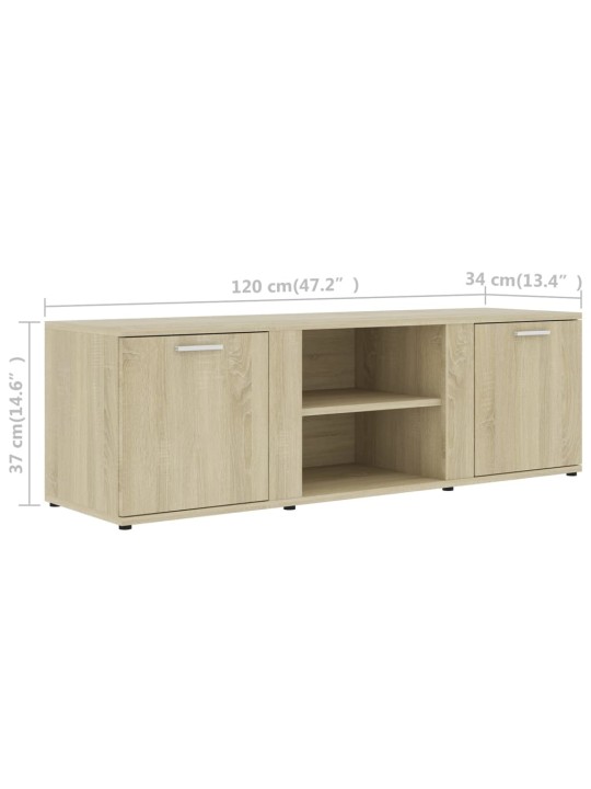 TV stolek dub sonoma 120 x 34 x 37 cm kompozitní dřevo