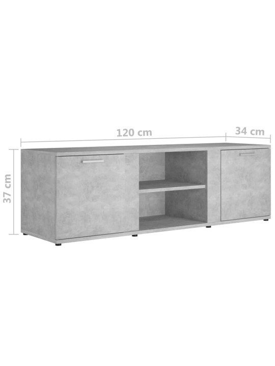 TV stolek betonově šedý 120 x 34 x 37 cm kompozitní dřevo