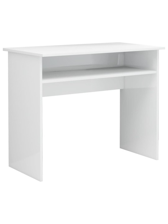 Psací stůl bílý s vysokým leskem 90x50x74 cm kompozitní dřevo