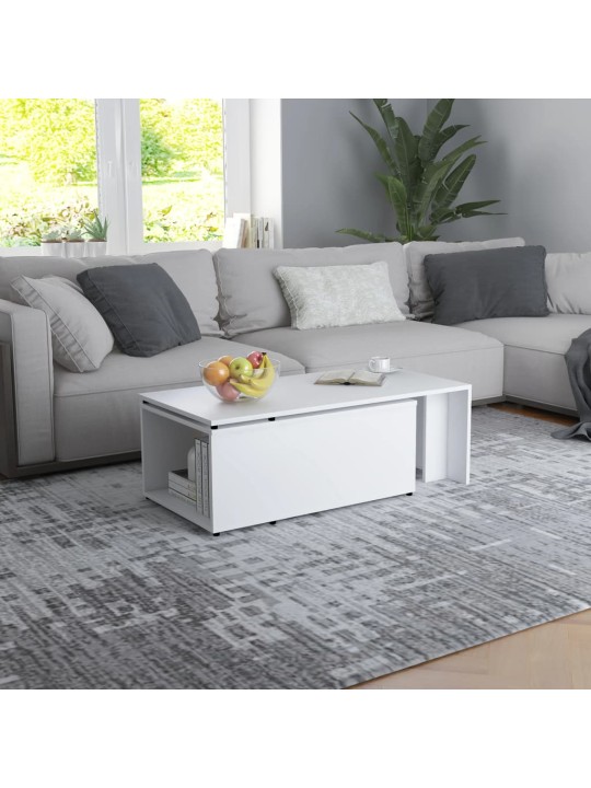 Konferenční stolek bílý 150 x 50 x 35 cm kompozitní dřevo