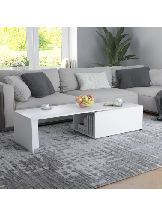 Konferenční stolek bílý 150 x 50 x 35 cm kompozitní dřevo