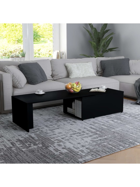 Konferenční stolek černý 150 x 50 x 35 cm kompozitní dřevo