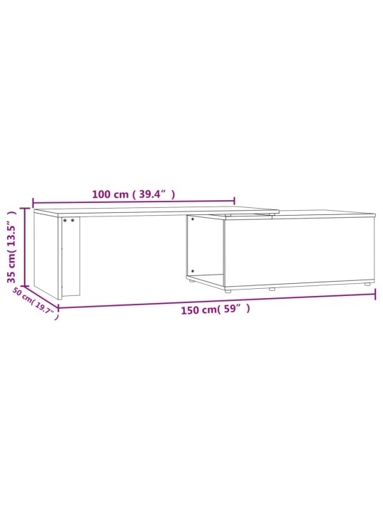 Konferenční stolek dub sonoma 150 x 50 x 35 cm kompozitní dřevo