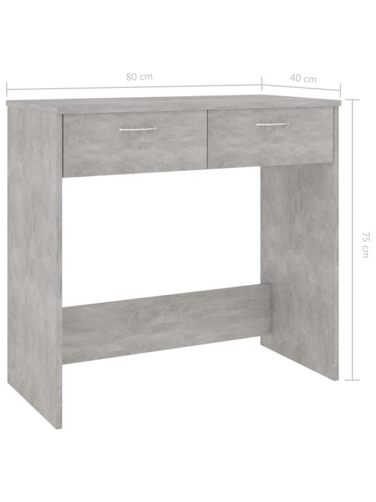 Psací stůl betonově šedý 80 x 40 x 75 cm kompozitní dřevo