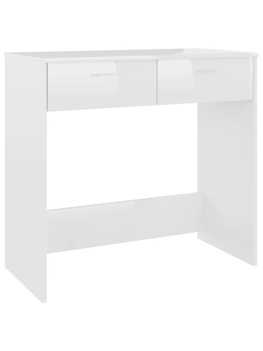 Psací stůl bílý s vysokým leskem 80x40x75 cm kompozitní dřevo