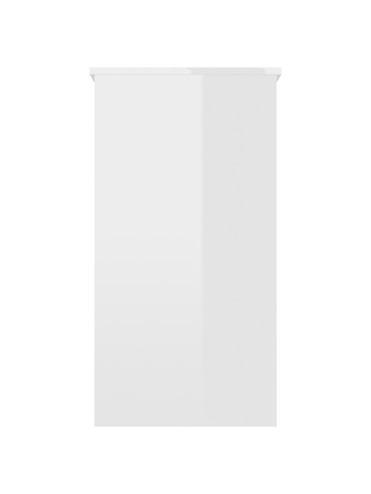 Psací stůl bílý s vysokým leskem 80x40x75 cm kompozitní dřevo