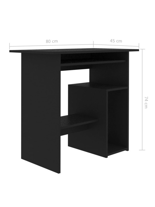 Psací stůl černý 80 x 45 x 74 cm kompozitní dřevo