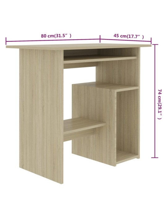 Psací stůl dub sonoma 80 x 45 x 74 cm kompozitní dřevo