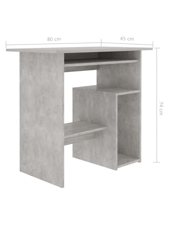 Psací stůl betonově šedý 80 x 45 x 74 cm kompozitní dřevo