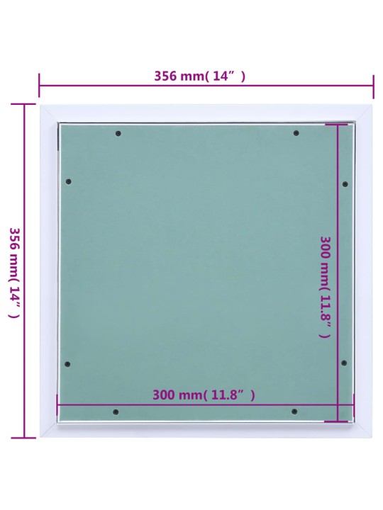 Přístupový panel s hliníkovým rámem a sádrokartonem 300x300 mm