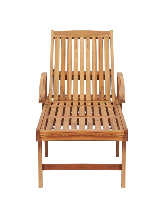 Zahradní lehátka 2 ks se stolkem masivní teak
