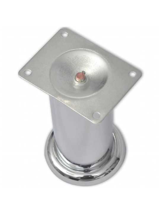 Nohy k pohovce 8 ks kulaté chrom 120 mm