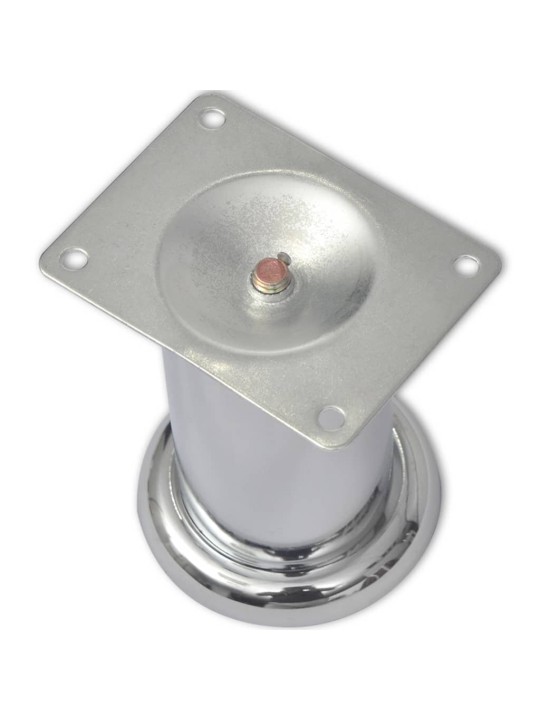 Nohy k pohovce 8 ks kulaté chrom 60 mm