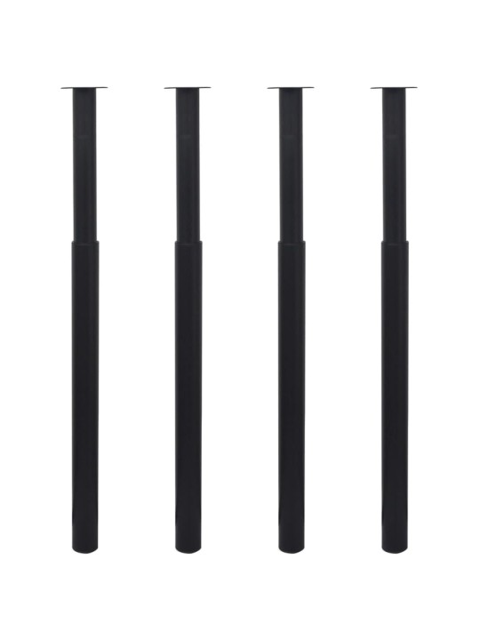 Teleskopické nohy ke stolu 4 ks černé 710 mm–1 100 mm