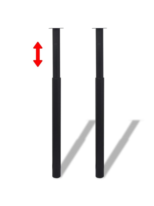 Teleskopické nohy ke stolu 4 ks černé 710 mm–1 100 mm