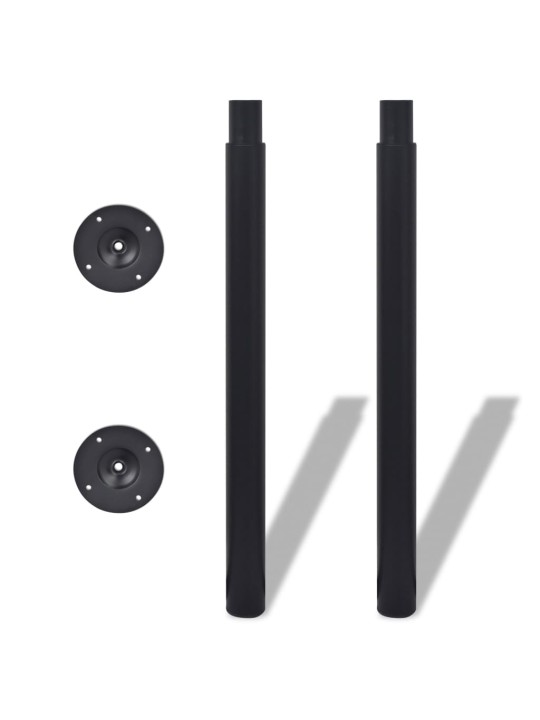 Teleskopické nohy ke stolu 4 ks černé 710 mm–1 100 mm