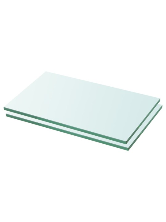 Policové desky 2 ks sklo čiré 30 x 12 cm