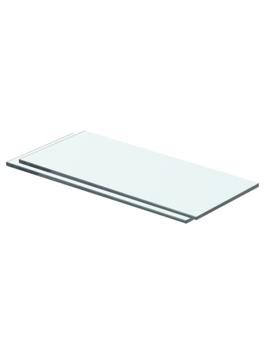 Policové desky 2 ks sklo čiré 40 x 12 cm