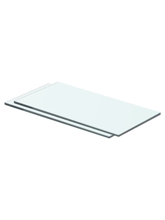Policové desky 2 ks sklo čiré 40 x 15 cm