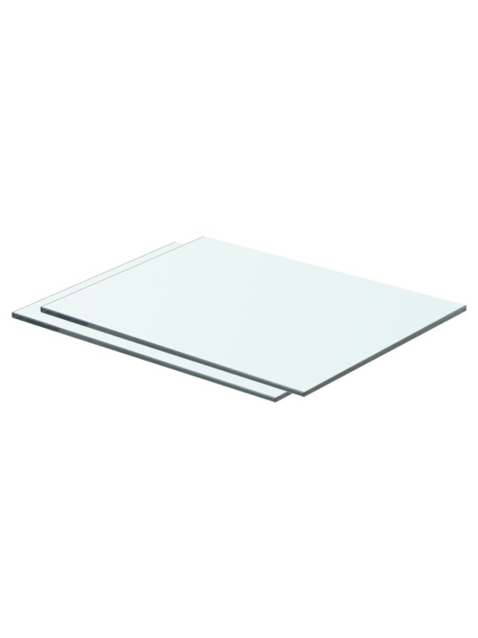 Policové desky 2 ks sklo čiré 40 x 25 cm