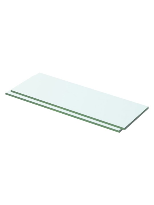 Policové desky 2 ks sklo čiré 50 x 12 cm