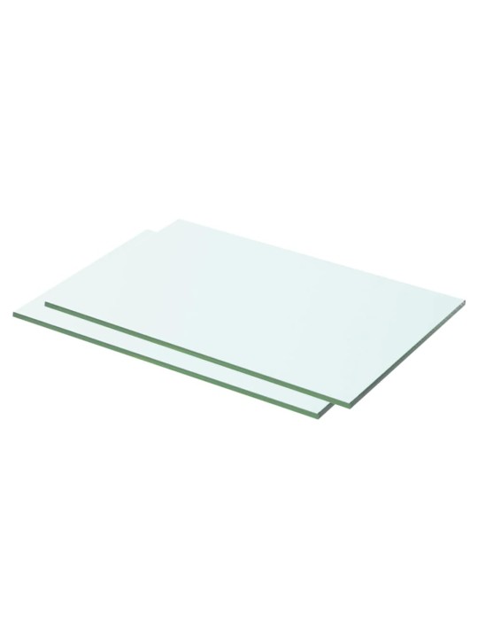 Policové desky 2 ks sklo čiré 50 x 25 cm