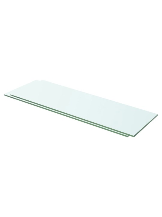 Policové desky 2 ks sklo čiré 60 x 15 cm