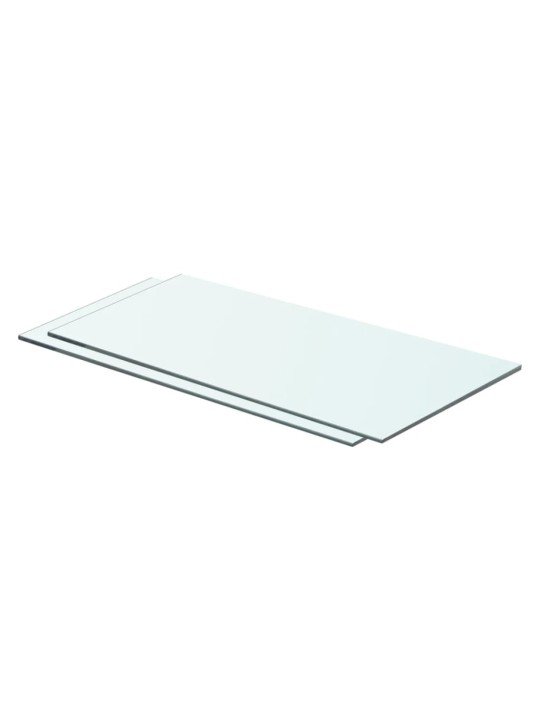 Policové desky 2 ks sklo čiré 60 x 25 cm