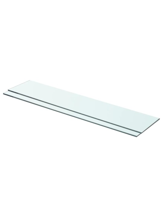 Policové desky 2 ks sklo čiré 70 x 15 cm