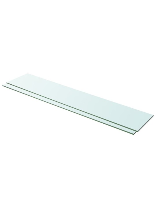 Policové desky 2 ks sklo čiré 100 x 20 cm