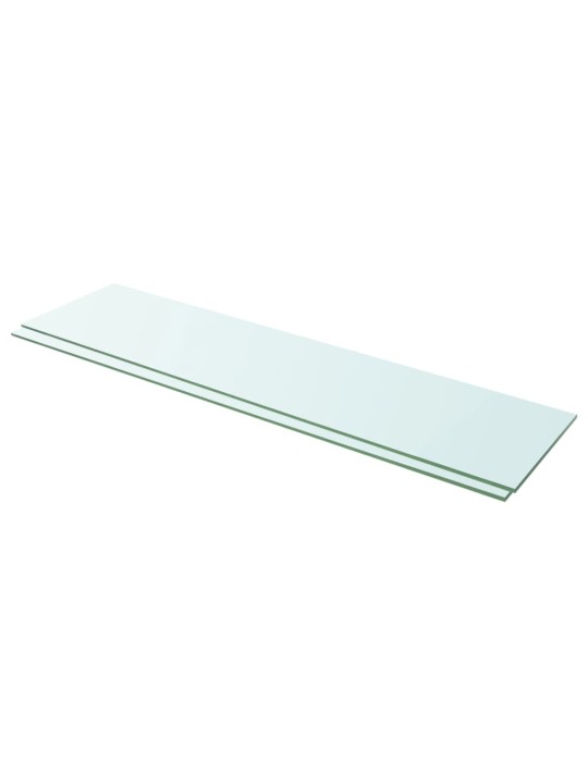 Policové desky 2 ks sklo čiré 100 x 25 cm