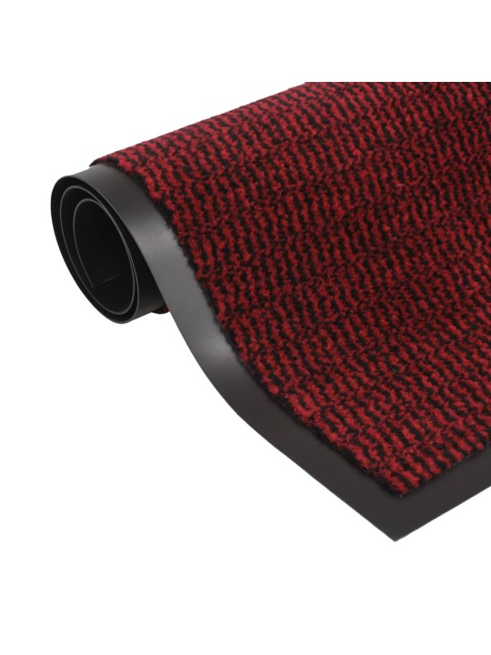 Protiprachové obdélníkové rohožky 2 ks všívané 60x90 cm červené