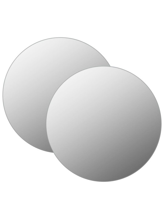 Nástěnná zrcadla 2 ks 40 cm kulatá sklo