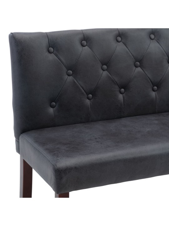 Lavice 120 cm šedá umělá semišová kůže