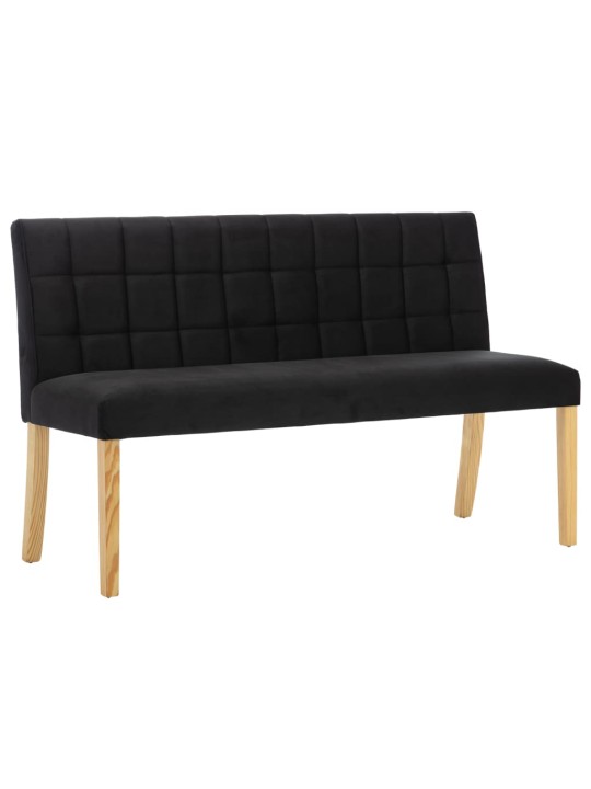 Lavice 140 cm černá samet