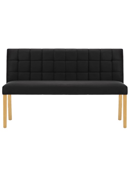 Lavice 140 cm černá samet