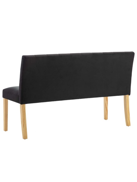Lavice 140 cm černá samet