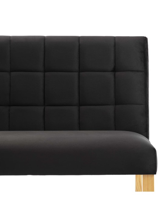 Lavice 140 cm černá samet