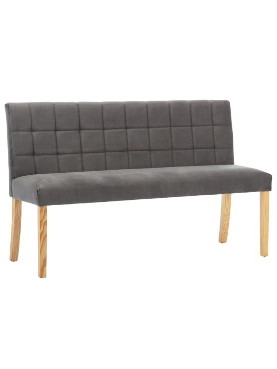 Lavice 140 cm šedá samet