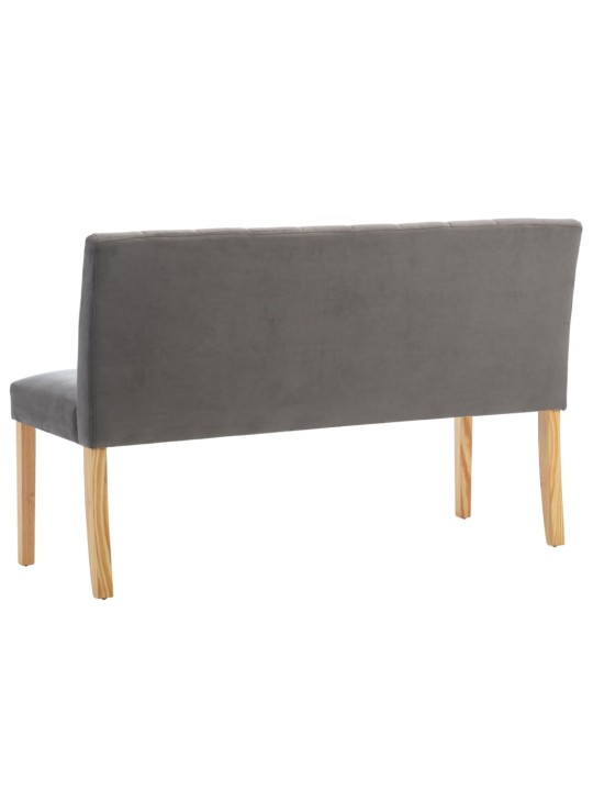 Lavice 140 cm šedá samet