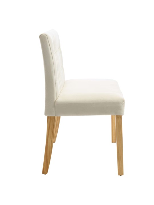 Lavice 140 cm krémová samet