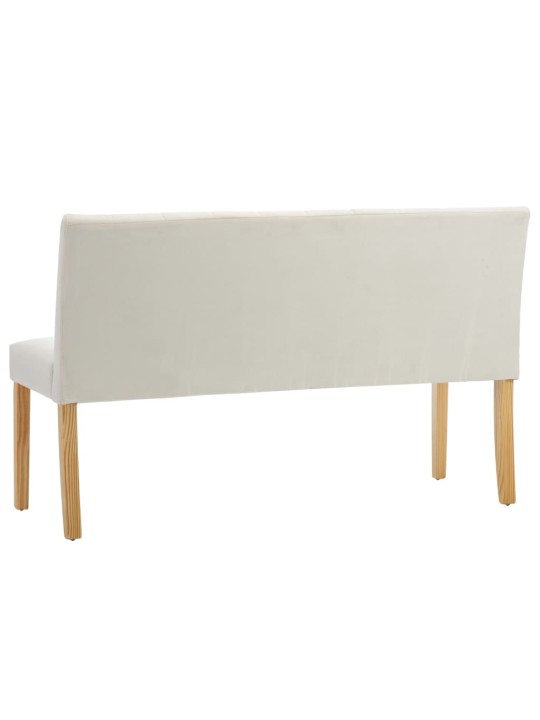 Lavice 140 cm krémová samet