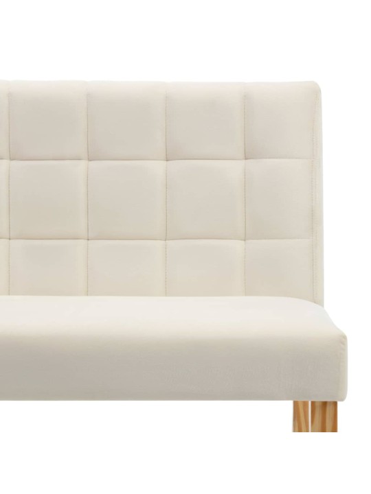 Lavice 140 cm krémová samet