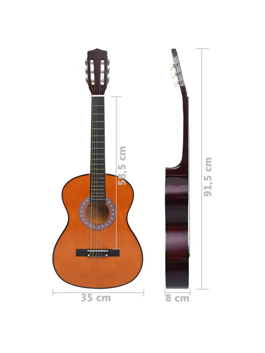 Klasická kytara pro začátečníky a děti 3/4 36'' lipové dřevo